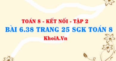 Bài 6.38 trang 25 Toán 8 Kết nối tri thức Tập 2